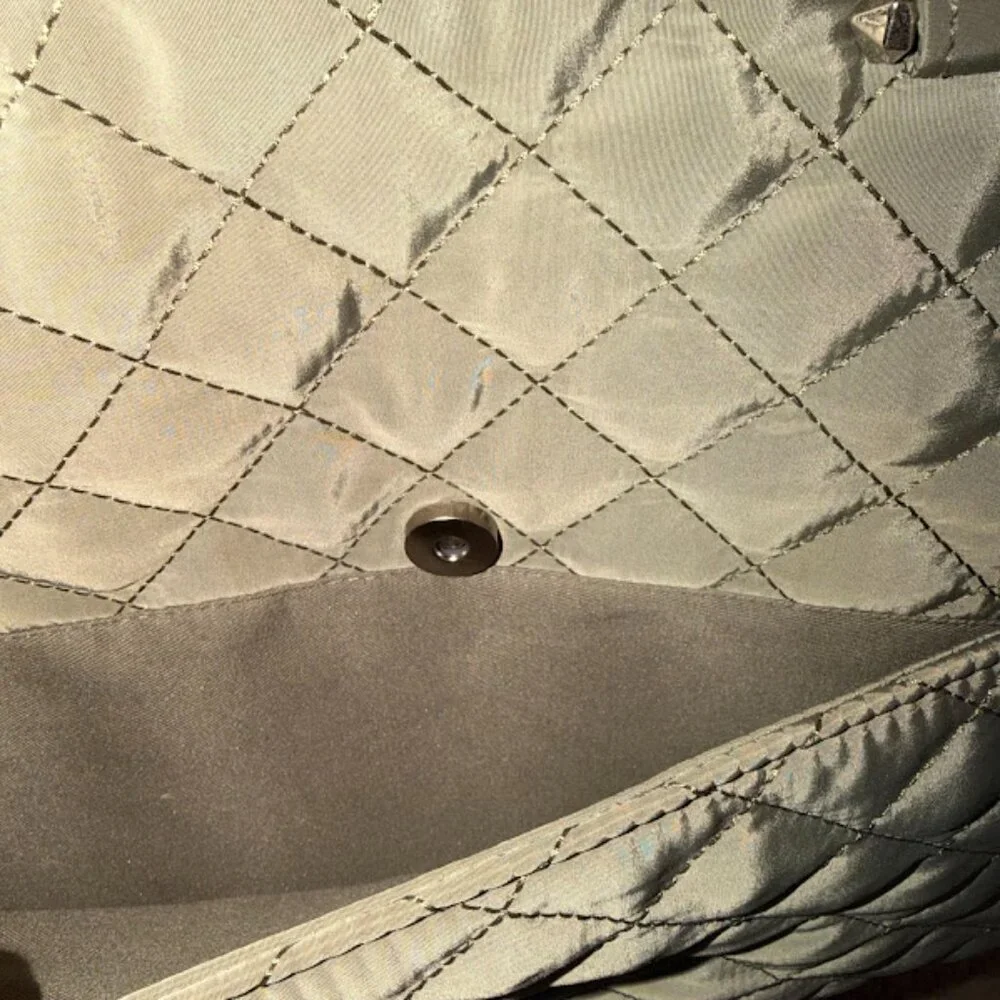 Like New~ Steve Madden Quilted Laptop Bag~ Olive Green~ Lots of Pockets (Bin 8)